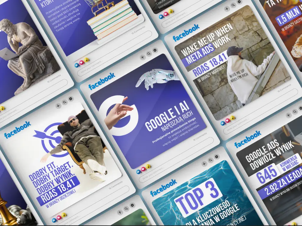 Materiały graficzne i marketingowe Agava360 rozłożone na stole